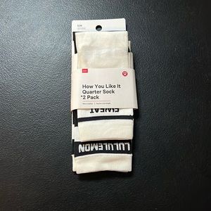 Lululemon How you like it quarter sock *2 pack